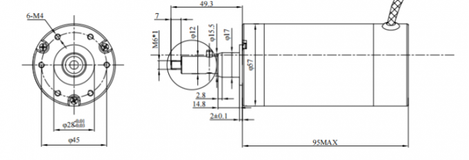 Motor robusto inteligente de BLDC até 6000 RPM 15 - 500 watts 0
